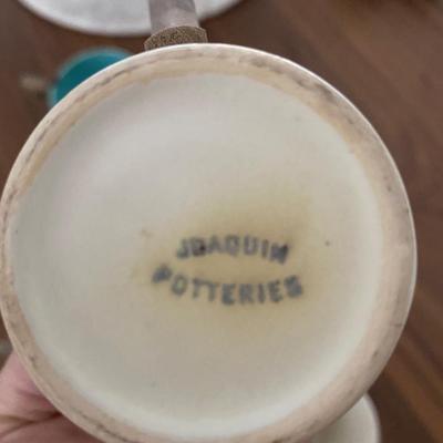 Vintage set of 6 Joaquin Pottery mugs