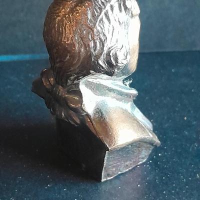 Small trinket and treasures, Ring boxes, Jefferson bust, and girl figure