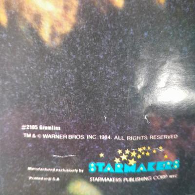 1984 TM & Warner Bros. Starmakers #2185 Gremlins Poster and Gremlins Billy Peltzer action figure