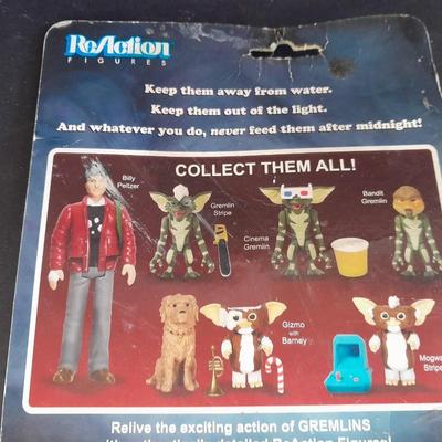 1984 TM & Warner Bros. Starmakers #2185 Gremlins Poster and Gremlins Billy Peltzer action figure
