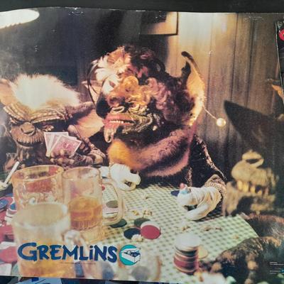 1984 TM & Warner Bros. Starmakers #2185 Gremlins Poster and Gremlins Billy Peltzer action figure