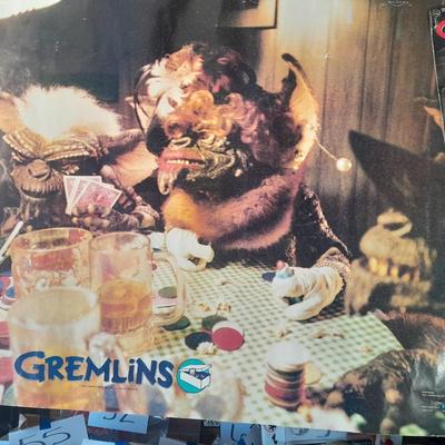1984 TM & Warner Bros. Starmakers #2185 Gremlins Poster and Gremlins Billy Peltzer action figure