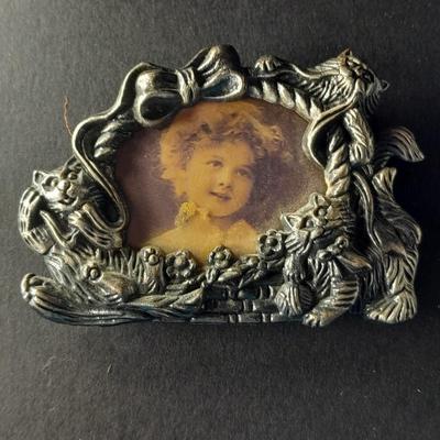 Mickey mouse Walt Disney Pin with Tinkerbell, small clock pin, and a small metal picture frame