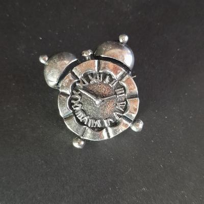 Mickey mouse Walt Disney Pin with Tinkerbell, small clock pin, and a small metal picture frame
