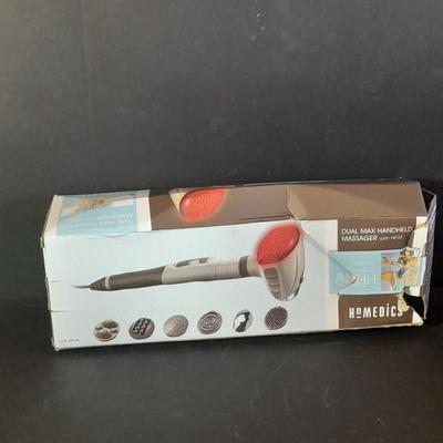 Hometics Dual Max Handheld Massager with Heat, in Original Box.