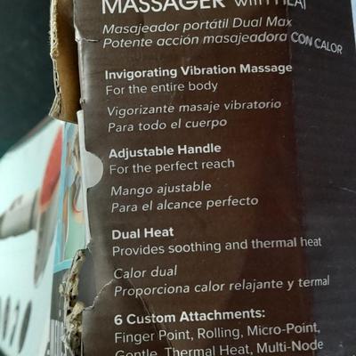Hometics Dual Max Handheld Massager with Heat, in Original Box.