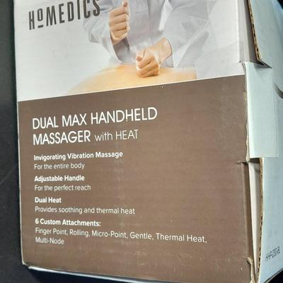 Hometics Dual Max Handheld Massager with Heat, in Original Box.