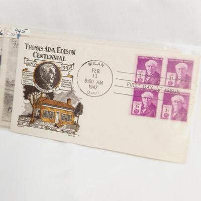 8 - 1947 MIXED THEME 1ST DAY STAMPS