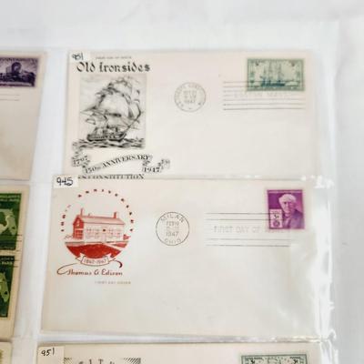 8 - 1947 MIXED THEME 1ST DAYS STAMPS