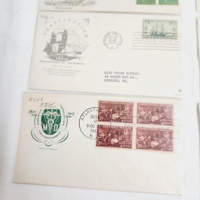 8 - 1947 MIXED THEME 1ST DAYS STAMPS