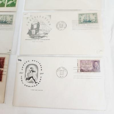 8 - 1947 MIXED THEME 1ST DAYS STAMPS