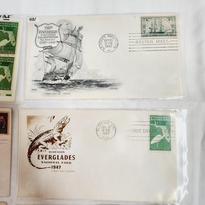 10 - 1947 MIXED THEME 1ST DAY STAMPS