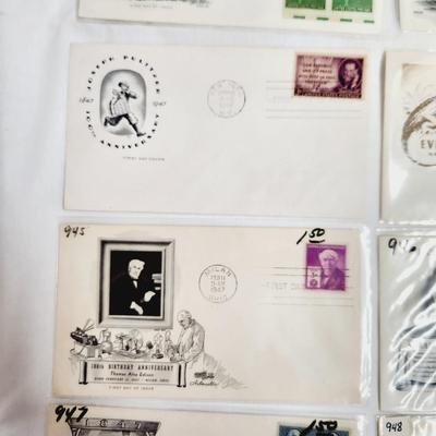 10 - 1947 MIXED THEME 1ST DAY STAMPS