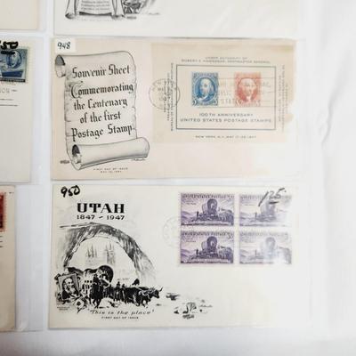 10 - 1947 MIXED THEME 1ST DAY STAMPS