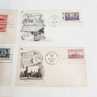 5 - 1946 MIXED THEME 1ST DAY STAMPS