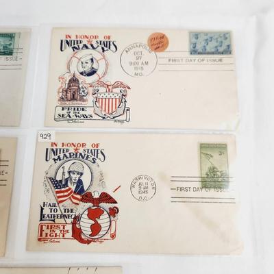 5 - 1945 MILITARY & UN THEMED 1ST DAY STAMPS