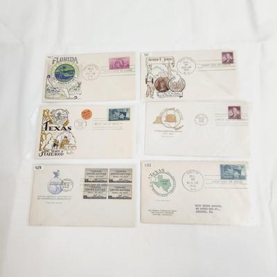 6 - 1945 MIXED THEMED 1ST DAY STAMPS