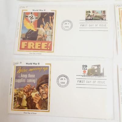 7 - 1994 WORLD WAR II 1ST DAY STAMPS