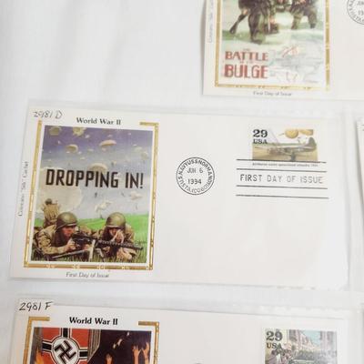 7 - 1994 WORLD WAR II 1ST DAY STAMPS