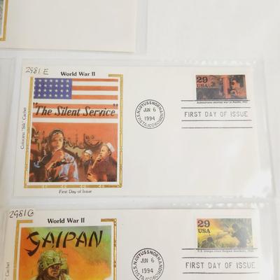 7 - 1994 WORLD WAR II 1ST DAY STAMPS