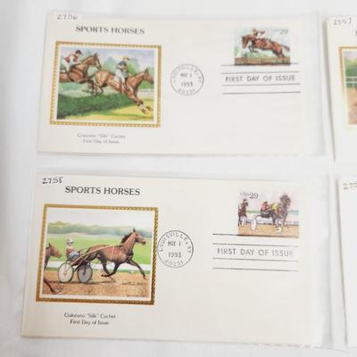 5 - 1993 SPORTS HORSES - 1ST DAY STAMPS