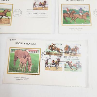 5 - 1993 SPORTS HORSES - 1ST DAY STAMPS