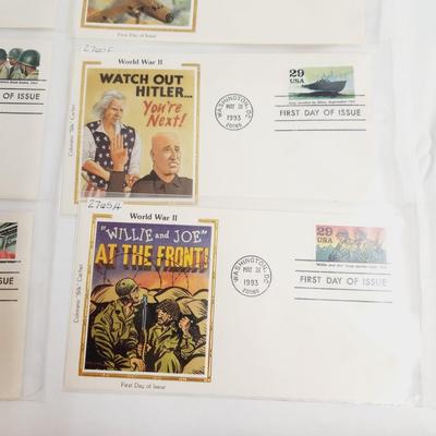 8 - 1993 WORLD WAR II - 1ST DAY STAMPS