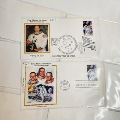8 - 1994 FIRST MAN ON THE MOON 25TH ANNIVERSARY 1ST ISSUE STAMPS