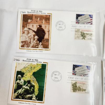 6 - 1995 POW & MIA REMEMBRANCE SERIES - 1ST DAY STAMPS