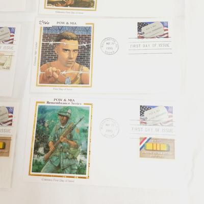 6 - 1995 POW & MIA REMEMBRANCE SERIES - 1ST DAY STAMPS