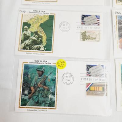 6 - 1995 POW & MIA REMEMBRANCE SERIES - 1ST DAY STAMPS