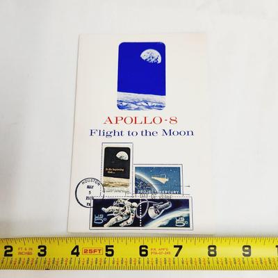 APOLLO - 8 FLIGHT TO THE MOON FIRST DAY ISSUE STAMP CARD
