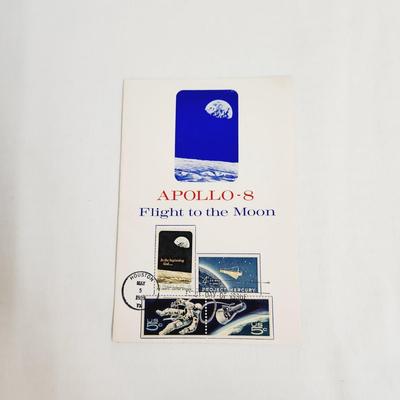 APOLLO - 8 FLIGHT TO THE MOON FIRST DAY ISSUE STAMP CARD