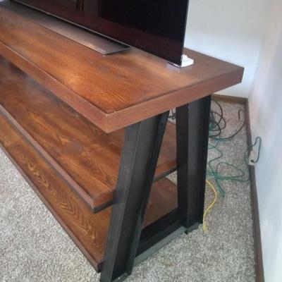 THREE TIER MEDIA STAND WITH A TV MOUNT