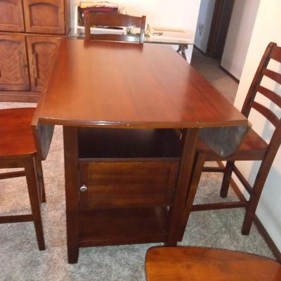 COUNTER HEIGHT DINING TABLE WITH 4 CHAIRS