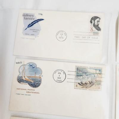 6 - 1972 MIXED THEMED 1ST DAY STAMPS