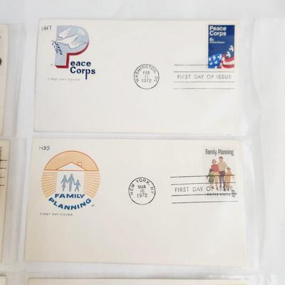 6 - 1972 MIXED THEMED 1ST DAY STAMPS