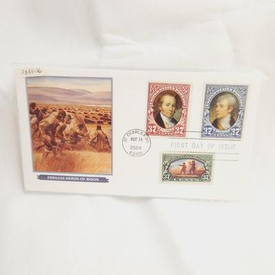 4 - 2004 LEWIS & CLARK EXPEDITION PICTURES 1ST DAY STAMPS