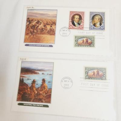 4 - 2004 LEWIS & CLARK EXPEDITION PICTURES 1ST DAY STAMPS