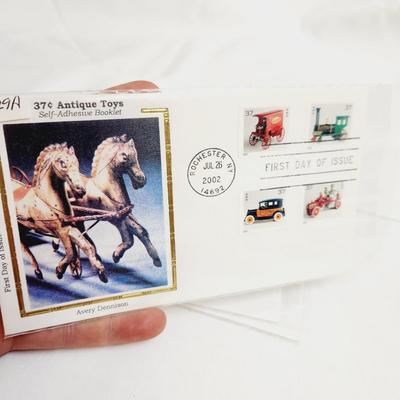 4 - 2002 .37 ANTIQUE TOYS 1ST DAY STAMPS