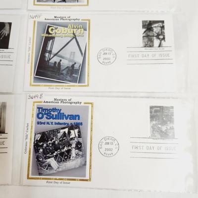 9 - 2002 MASTERS OF PHOTOGRAPHY - 1ST DAY STAMPS