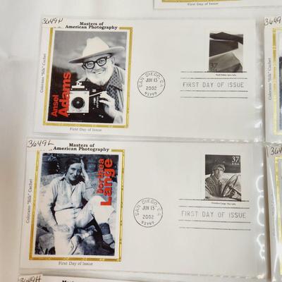 9 - 2002 MASTERS OF PHOTOGRAPHY - 1ST DAY STAMPS