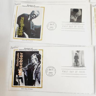 9 - 2002 MASTERS OF PHOTOGRAPHY - 1ST DAY STAMPS