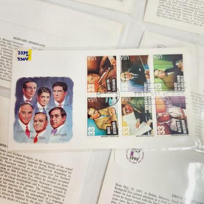 7 - 1999 HOLLYWOOD COMPOSERS - 1ST DAY ISSUE STAMPS