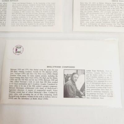 7 - 1999 HOLLYWOOD COMPOSERS - 1ST DAY ISSUE STAMPS