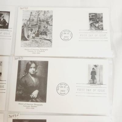 8 - MASTERS OF AMERICAN PHOTOGRAPHY #2 - 1ST DAY STAMPS