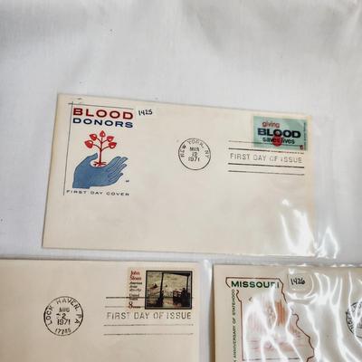 9 - 1971 MIXED THEMED - 1ST DAY STAMPS