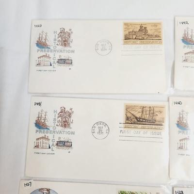 4 & 4 1971  WILDLIFE CONSERVATION & HISTORIC PRESERVATION - 1ST DAY ISSUE STAMPS