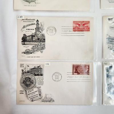 10 - 1948 & 1949 - "PLACES" MIXED 1ST DAY STAMPS