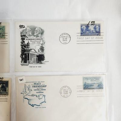10 - 1948 & 1949 - "PLACES" MIXED 1ST DAY STAMPS